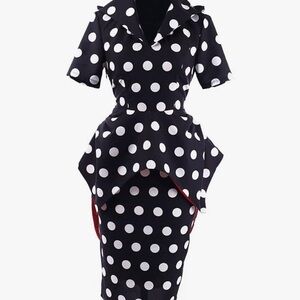 Coraline the Beldam costume - wig and button glasses included Polka Dot Dress -